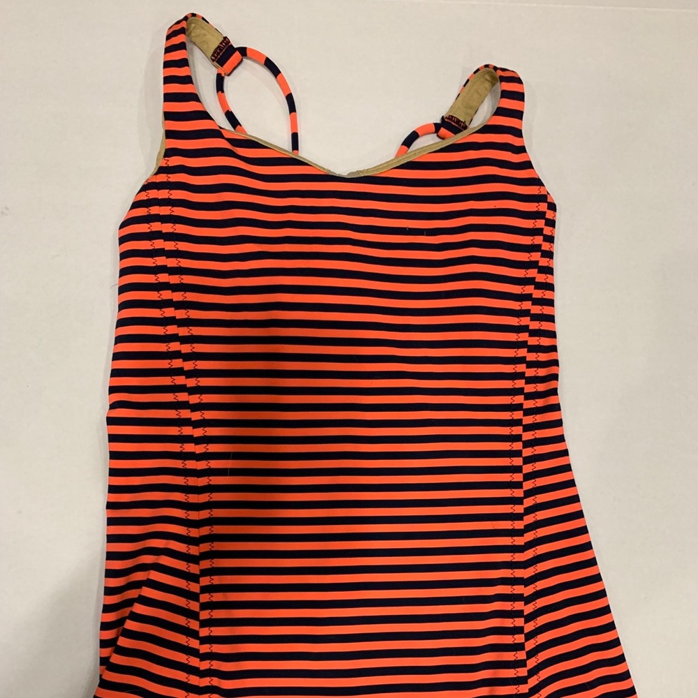 Lululemon blue and orange straps  workout tank.